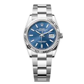 Rolex Datejust 36 126234 Stainless Steel with Blue Fluted Dial Watch 2022