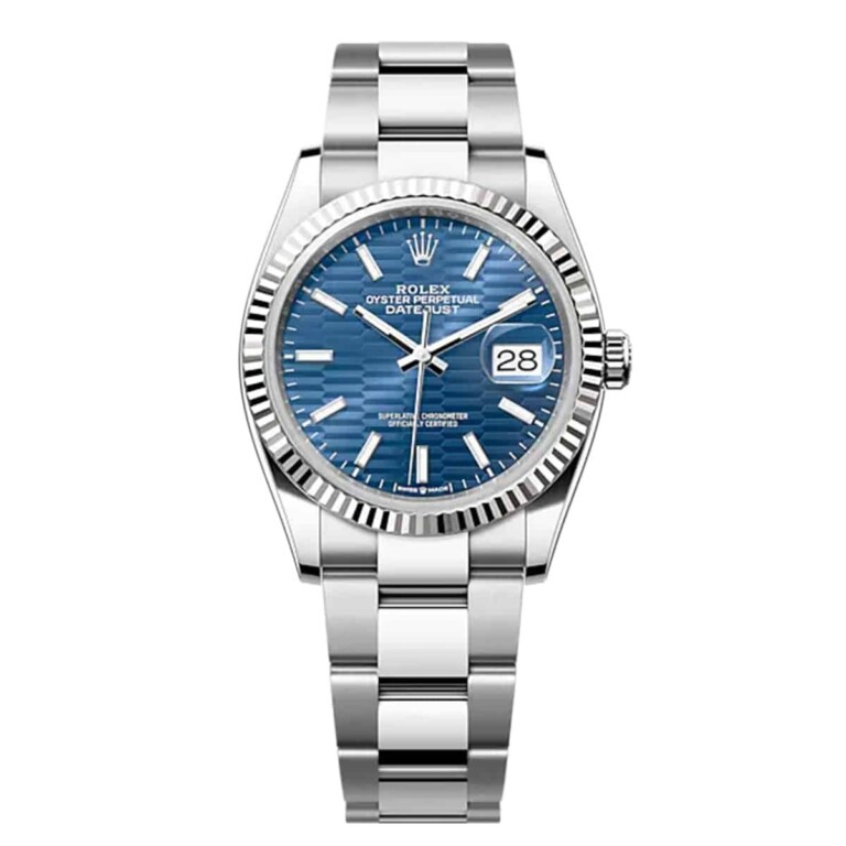 Rolex Datejust 36 126234 Stainless Steel with Blue Fluted Dial Watch 2022