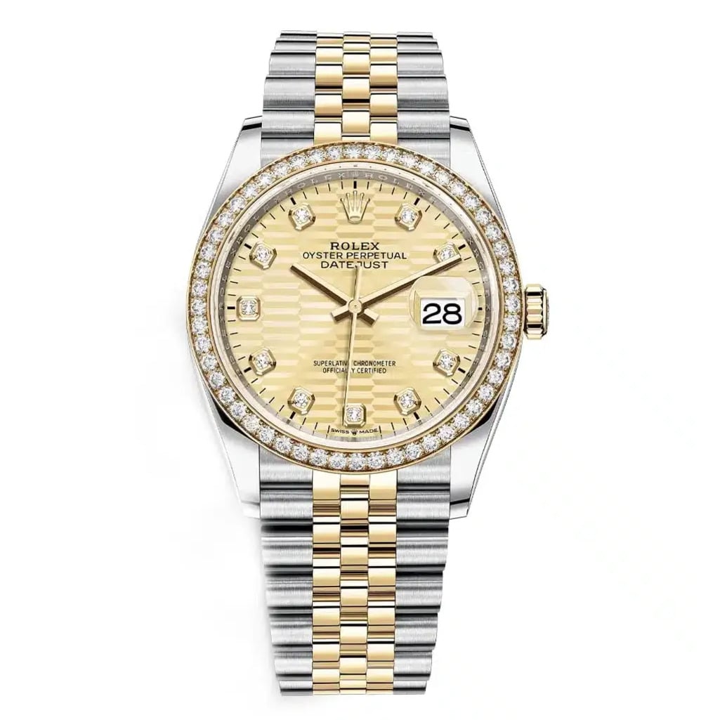 Rolex Datejust Jubilee 126283RBR-0031 36mm Stainless Steel & Yellow Gold Champagne Diamond Dial 2024