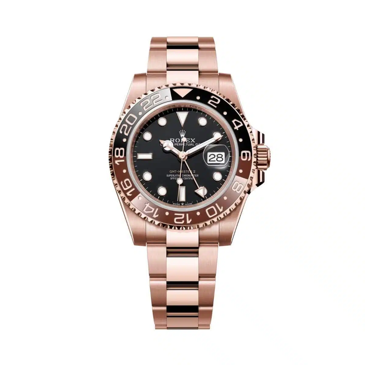 Rolex GMT-Master II Ceramic Bezel Rose Gold Black 126715CHNR Men's Watch 2020