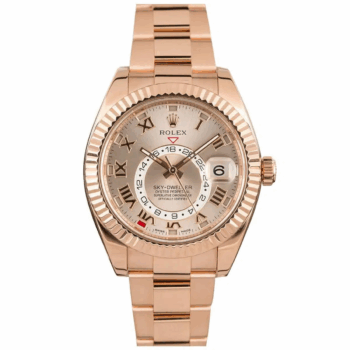 Rolex Sky-Dweller 326935-0004 42mm Oyster Rose Gold Watch Sundust Roman Dial 2019
