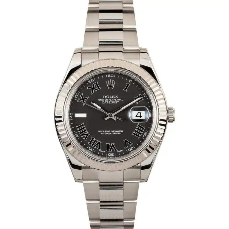 Rolex Datejust II 116334-0002 Black Roman Dial Stainless Steel Watch