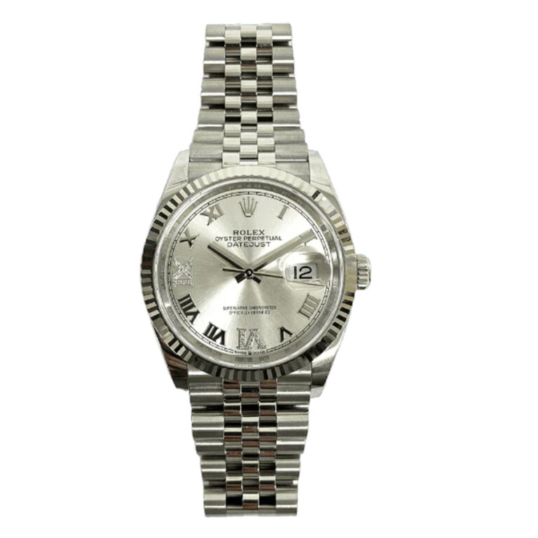 Rolex Datejust 36 Oyster Stainless Steel with Silver Roman Diamond “VI” and “IX” Dial Watch 126234 2021