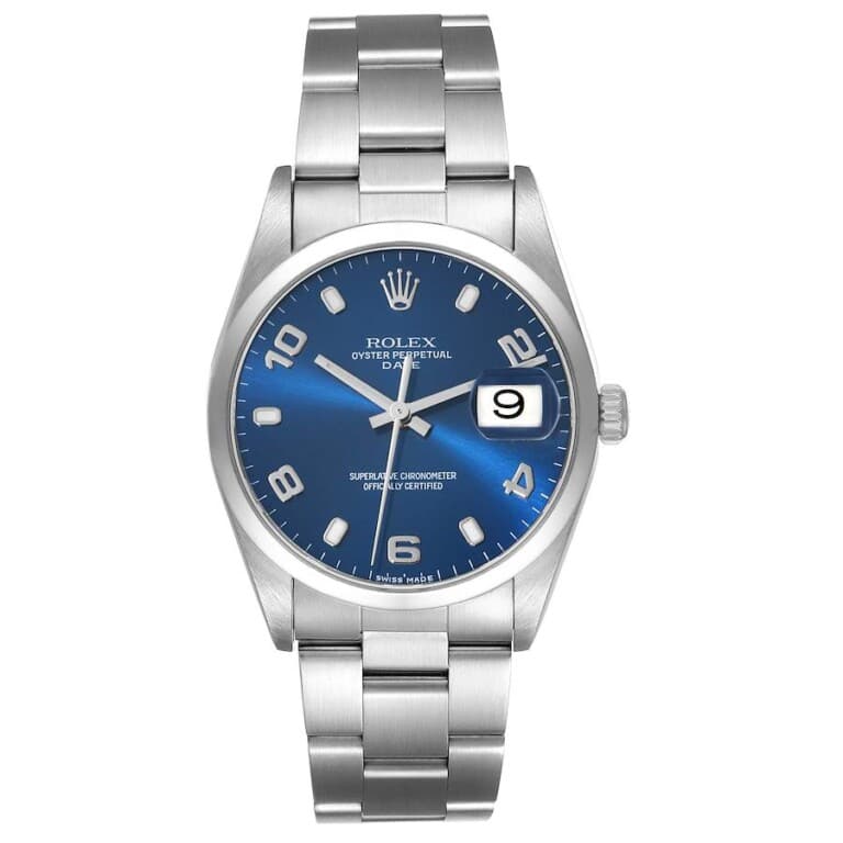 Rolex Oyster Perpetual Blue Dial 34mm 15200 Stainless Steel Watch