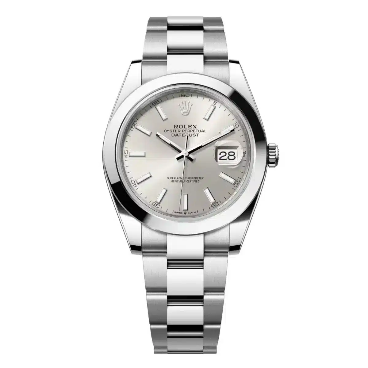 Rolex Datejust 126300-0003 41mm Oyster Stainless Steel Silver Dial Watch 2024