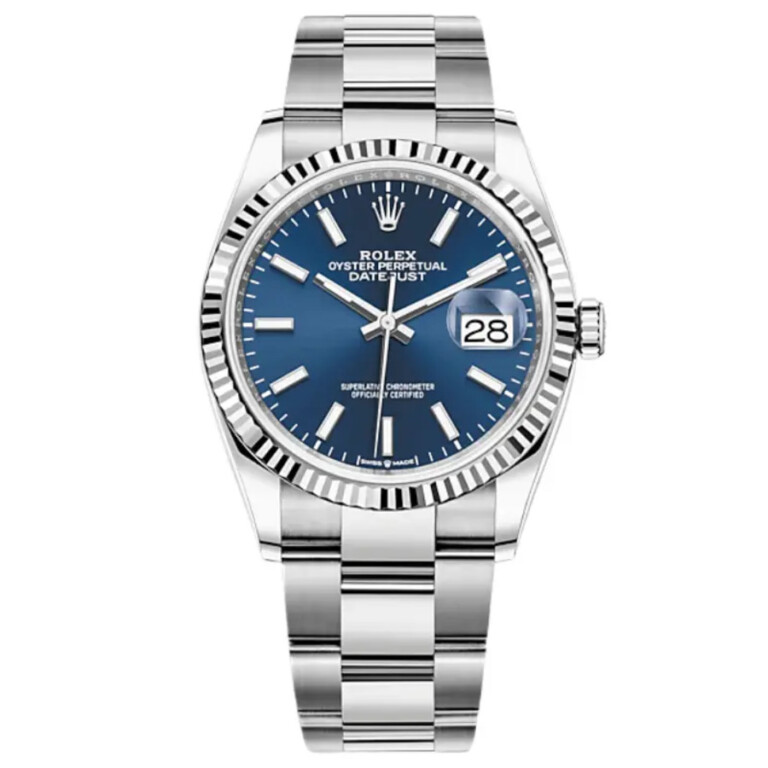 Rolex Datejust 126234-0018 Blue Index Dial 36mm Oyster Stainless Steel Watch 2024
