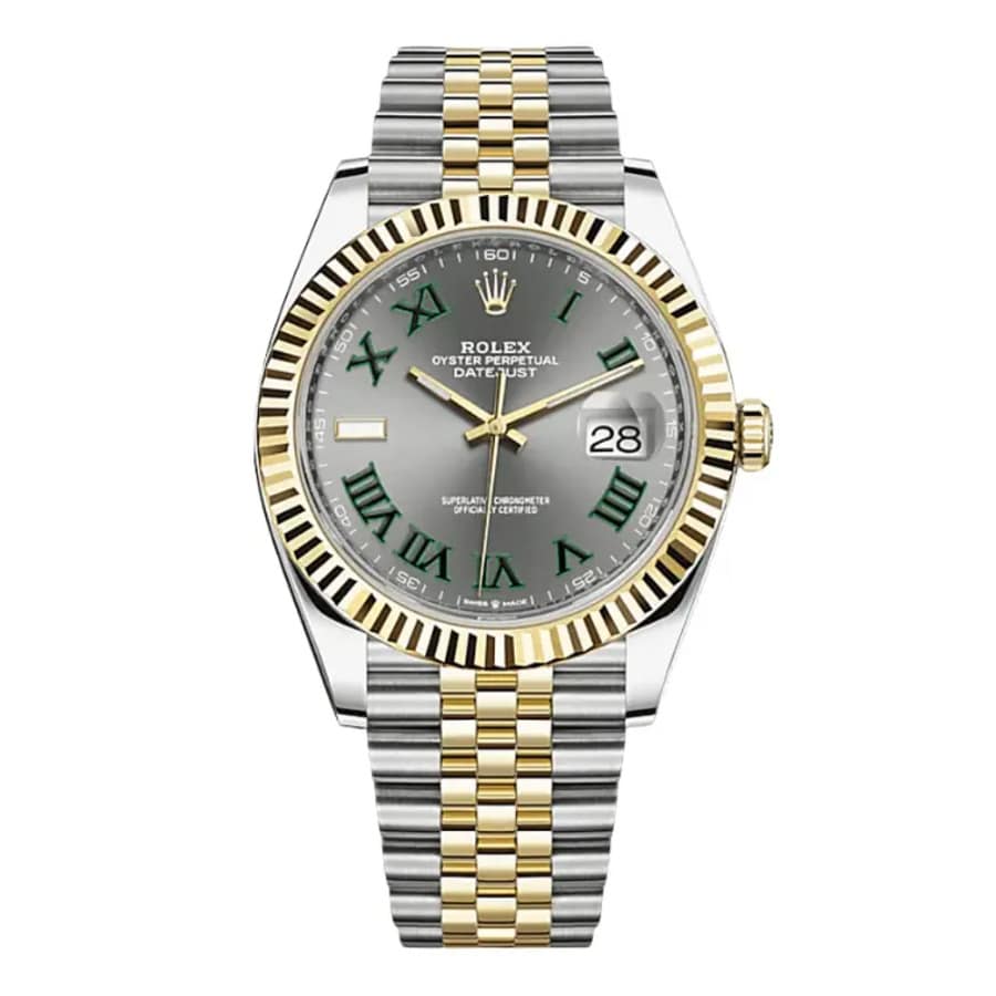 Rolex Datejust 126333-0020 41mm Jubilee Stainless Steel & Yellow Gold Grey Roman Dial Watch 2024