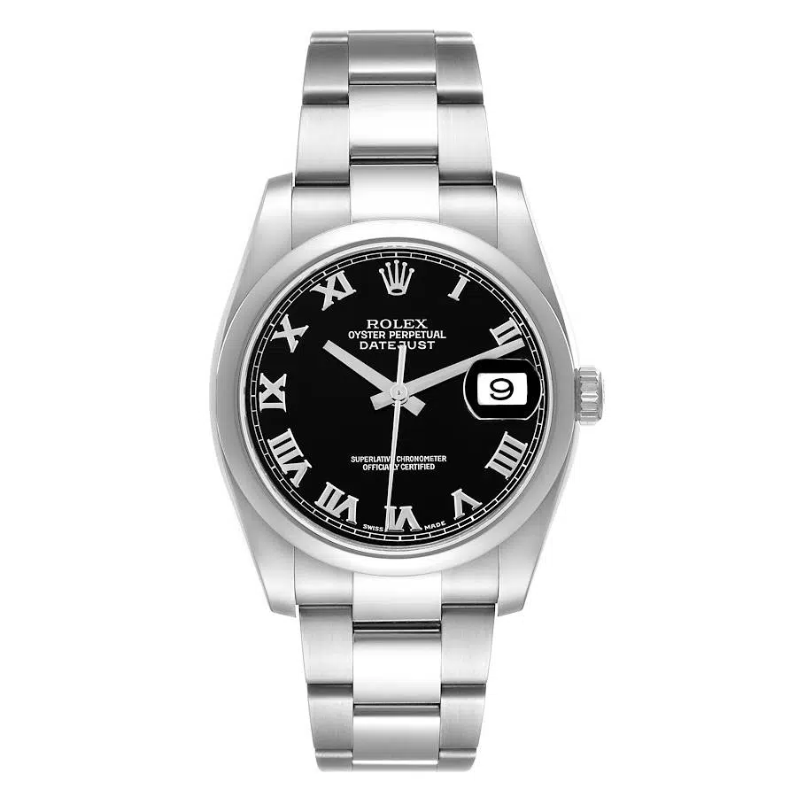 Rolex Datejust Perpetual 116200-0061 36mm Stainless Steel with Black Dial Watch