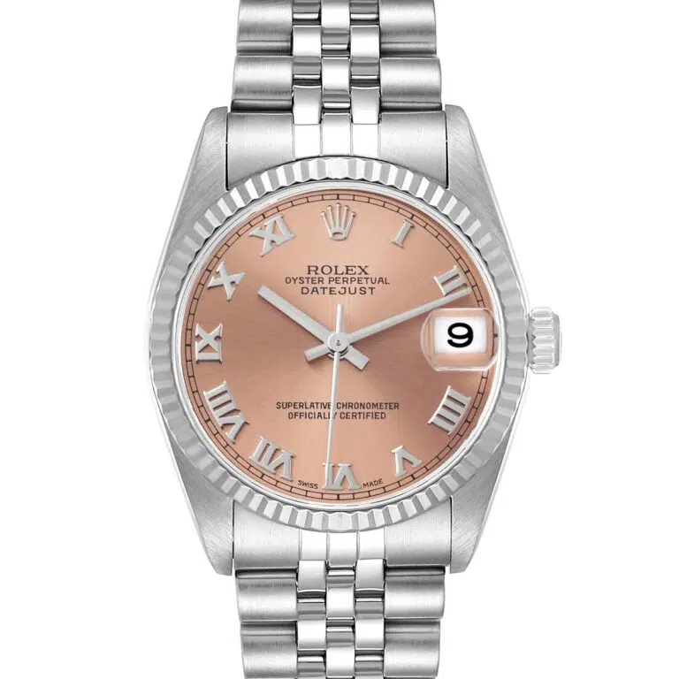 Rolex Datejust 31 Salmon Roman Dial 78274 Stainless Steel & White Gold Jubilee Watch 2000 – image 2