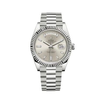 Rolex Day-Date 40 228239-0003 White Gold with Silver Diamond Dial Watch 2023