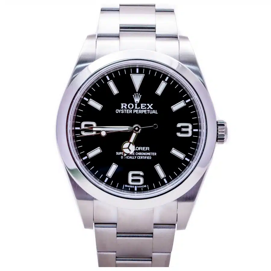 Rolex Explorer 39mm 214270 Oyster Stainless Steel Watch Black Dial 2016