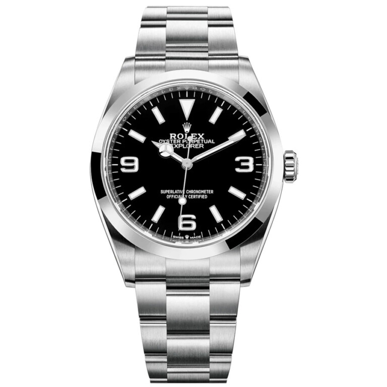Rolex Explorer 36mm 124270 Stainless Steel Watch Black Arabic & Index Dial 2023