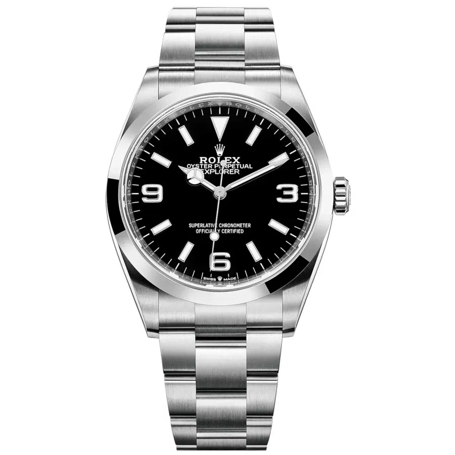Rolex Explorer 36mm 124270 Stainless Steel Watch Black Arabic & Index Dial 2023