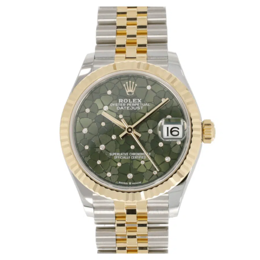 Rolex Datejust 278273 31mm Stainless Steel/Yellow Gold with Green Dial Watch 2024