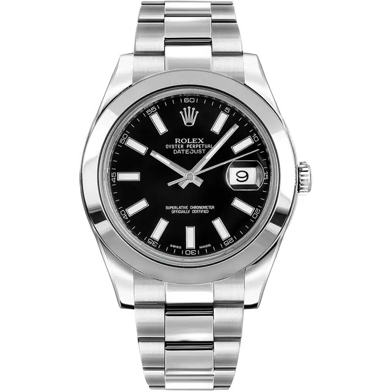 REMAINING BALANCE. Rolex Datejust II 116300 Black Index Dial Stainless Steel Watch