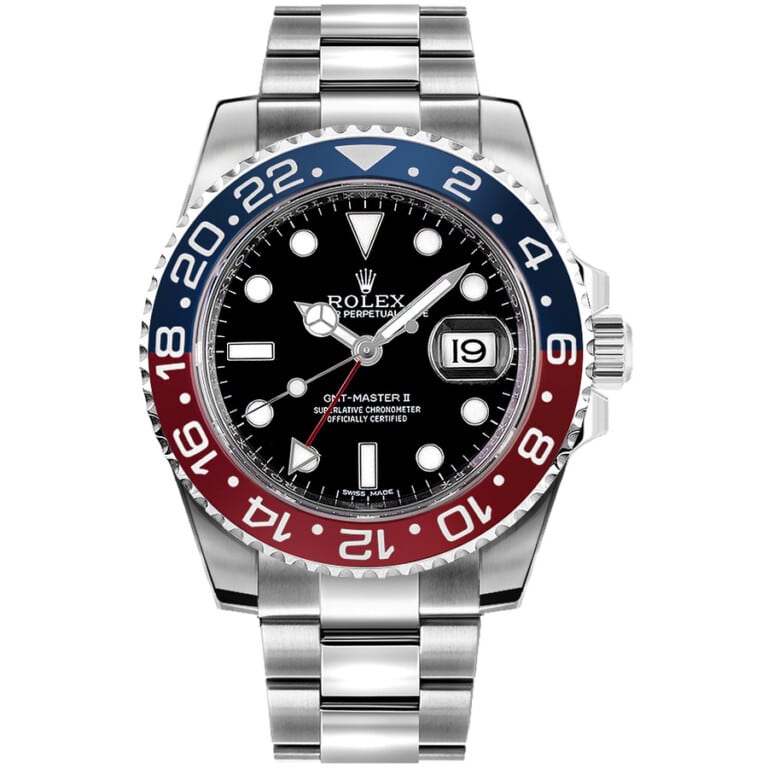 Rolex GMT-Master II 116719BLRO Pepsi, white gold, black dial