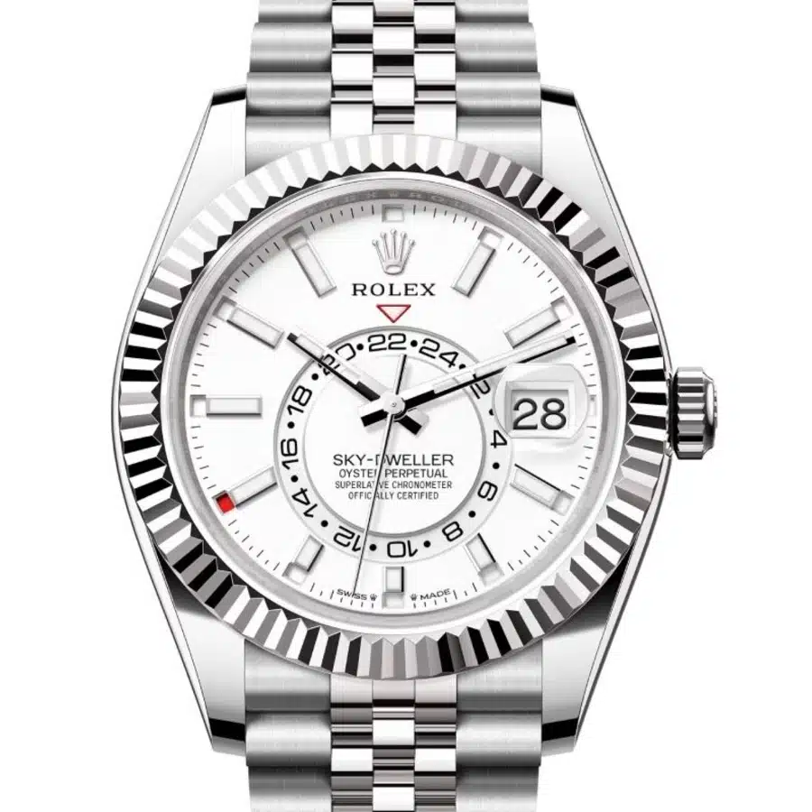 Rolex Sky-Dweller 42mm 336934-0004 Jubilee Stainless Steel with White  Dial Watch 2023 – image 4