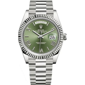 Rolex Day-Date 40 President 228239 White Gold with Green Dial Watch 2019