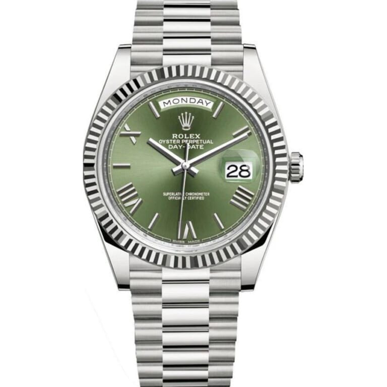 Rolex Day-Date 40 President 228239 White Gold with Green Dial Watch 2019