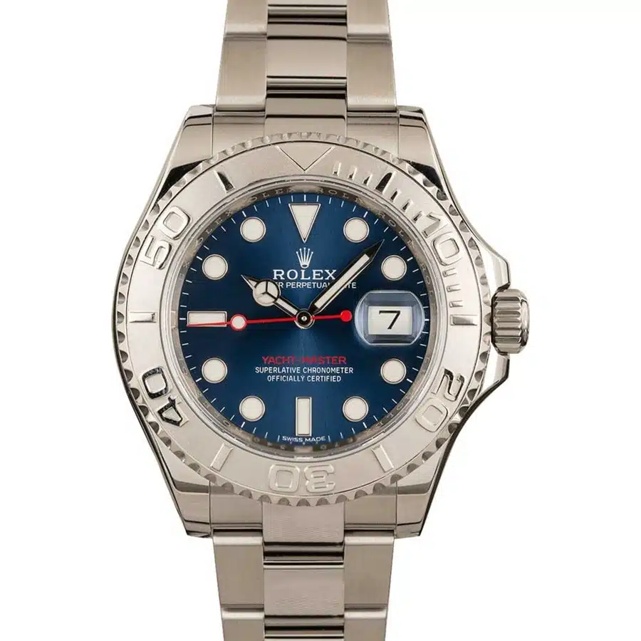 Rolex Yacht-Master 116622 Blue 40mm Platinum Bezel Steel Bracelet Watch 2013 – image 2