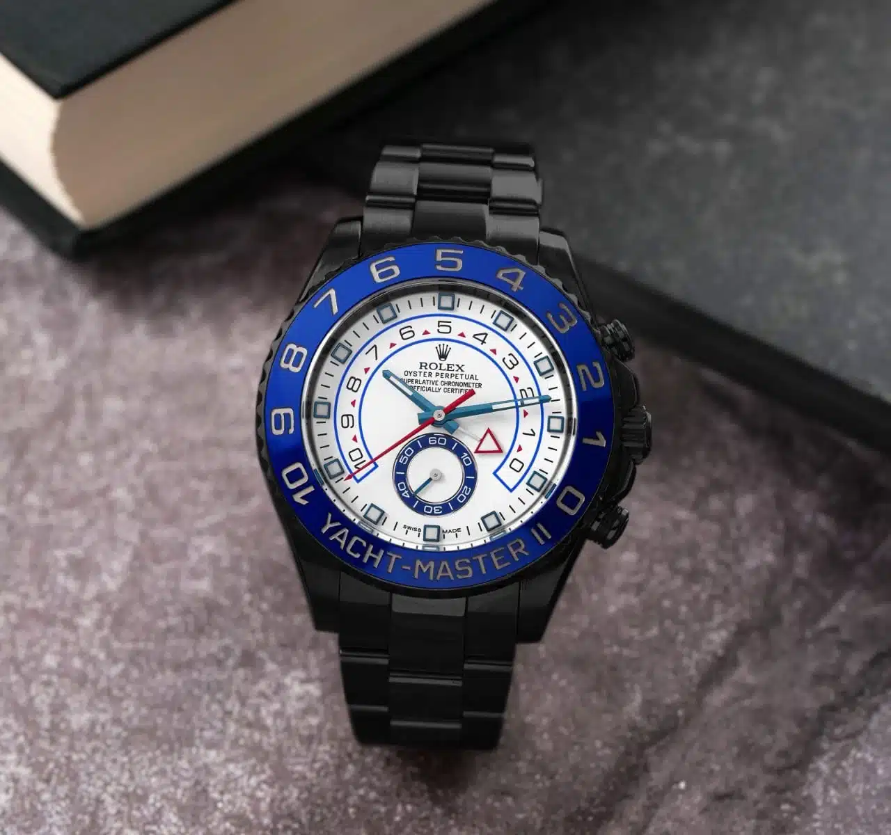 Rolex Yacht-Master II 116680 black PVD/DLC steel watch, wrist view