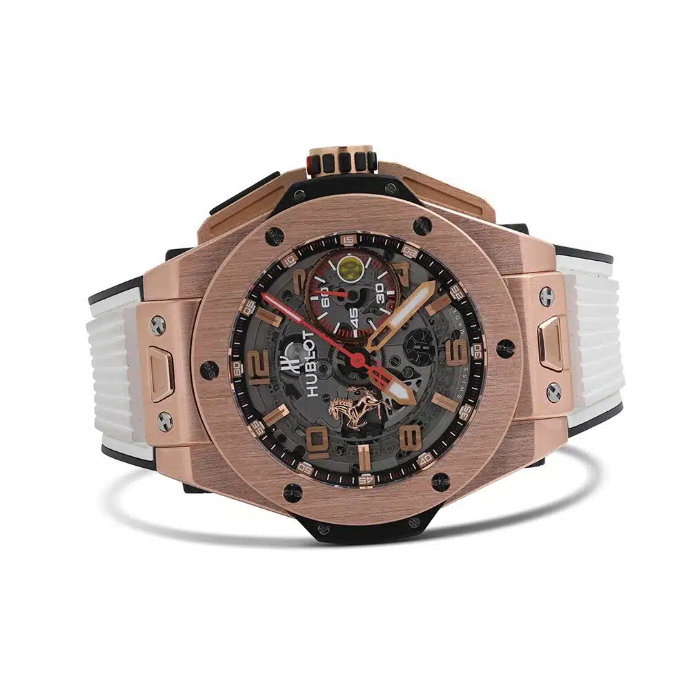 Hublot Big Bang Ferrari 401.OX.0123.VR 18kt King Gold Men's Watch White Rubber Strap – image 4
