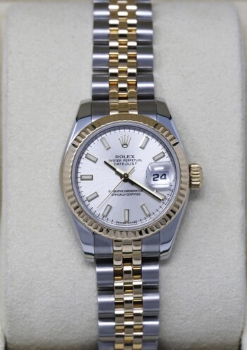 Rolex Lady-Datejust 179173 26mm Steel & Yellow Gold Watch Silver Index Jubilee