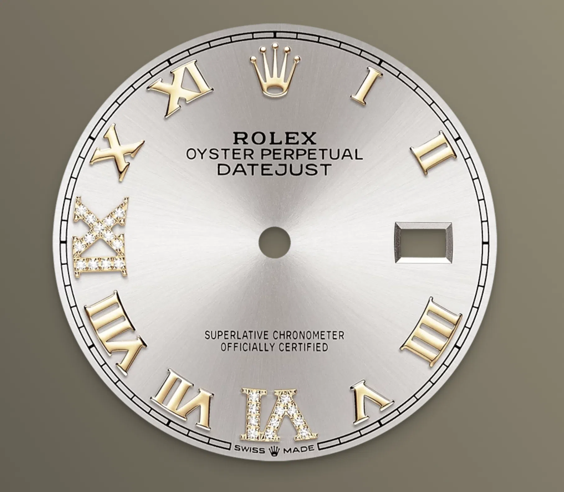 Rolex Datejust 36mm Stainless Steel and Yellow Gold Custom Diamond Bezel Custom Diamond Dial 2005-2006 – image 3