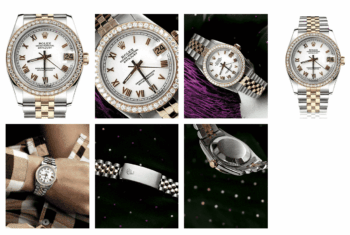 Rolex Datejust 31 White Roman Dial Two Tone Ladies Watch Diamond Bezel 68273 – alternate view