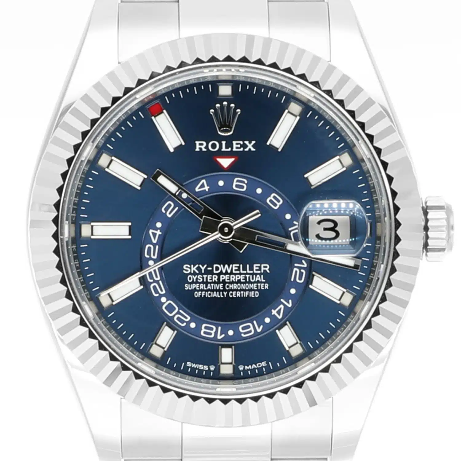 Rolex Sky-Dweller 42mm Oyster 326934-0003 Stainless Steel & White Gold Watch Blue Dial Never Worn – image 7