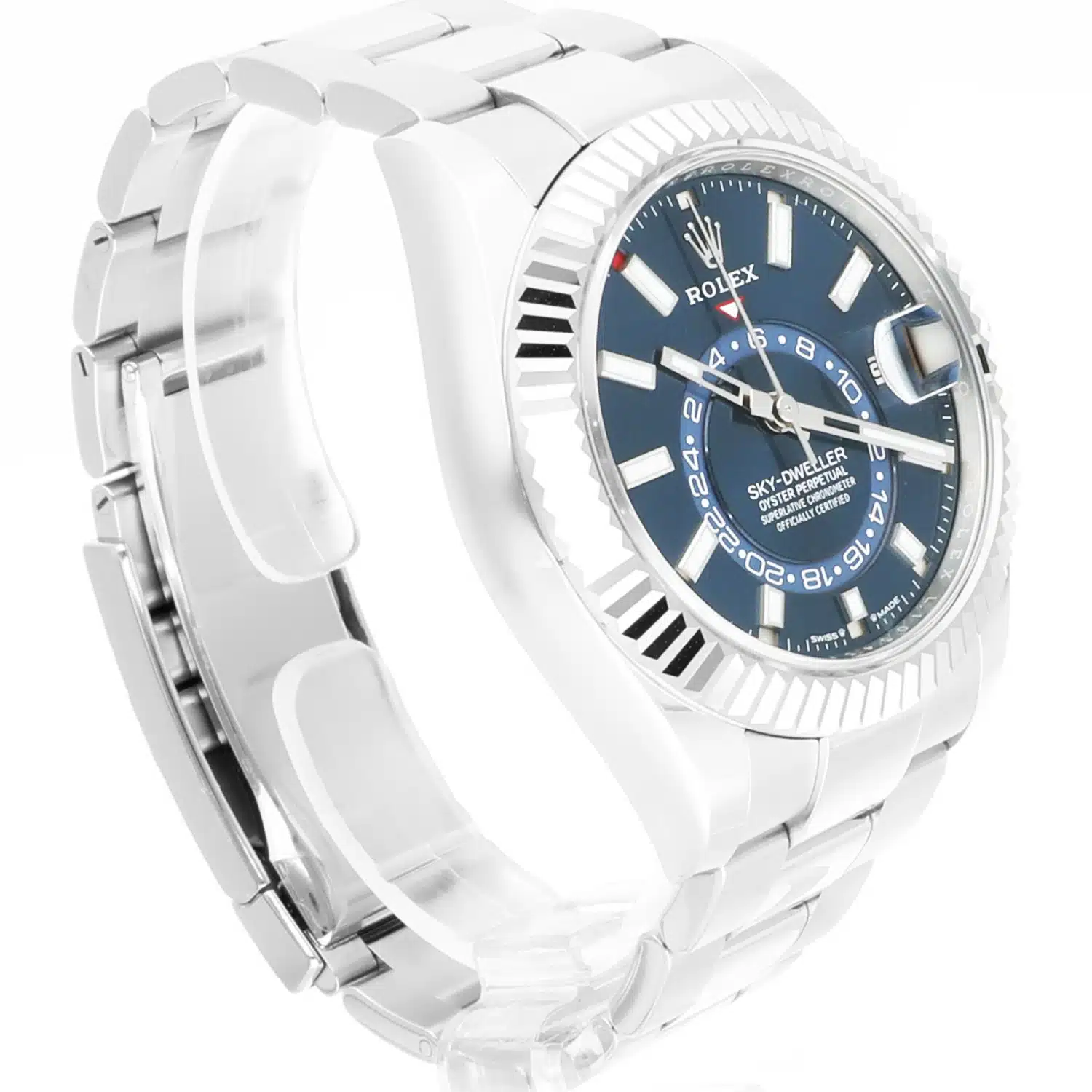 Rolex Sky-Dweller 42mm Oyster 326934-0003 Stainless Steel & White Gold Watch Blue Dial Never Worn – image 6