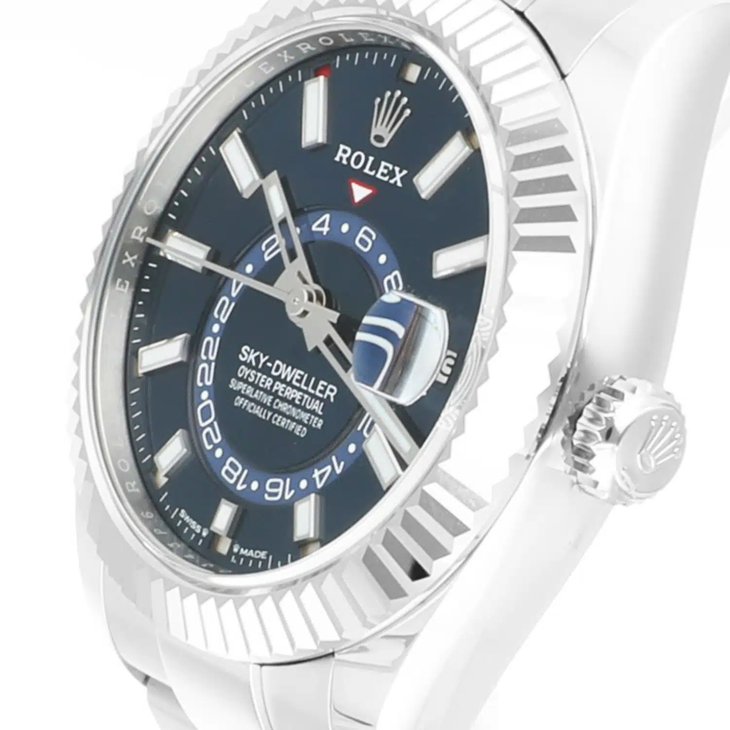 Rolex Sky-Dweller 42mm Oyster 326934-0003 Stainless Steel & White Gold Watch Blue Dial Never Worn – image 10