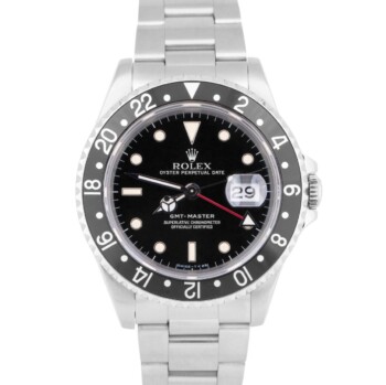 Rolex GMT Master 40mm 16700 Oyster Stainless Steel Watch Black Dial