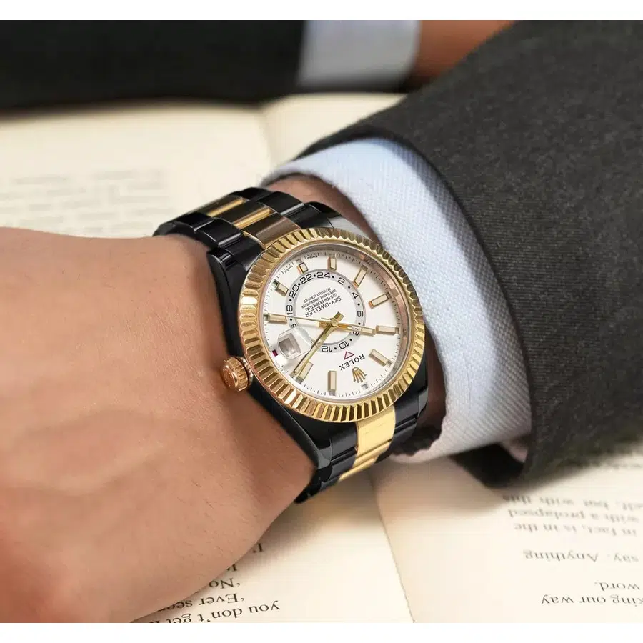 Rolex Sky-Dweller 326933 Oyster Band Black PVD/DLC Coated 18K Gold/Steel Watch – image 5