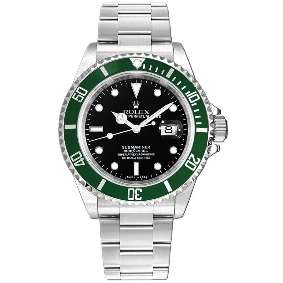 Rolex Submariner 40mm Oyster 16610LV Stainless Steel Watch Black Dial