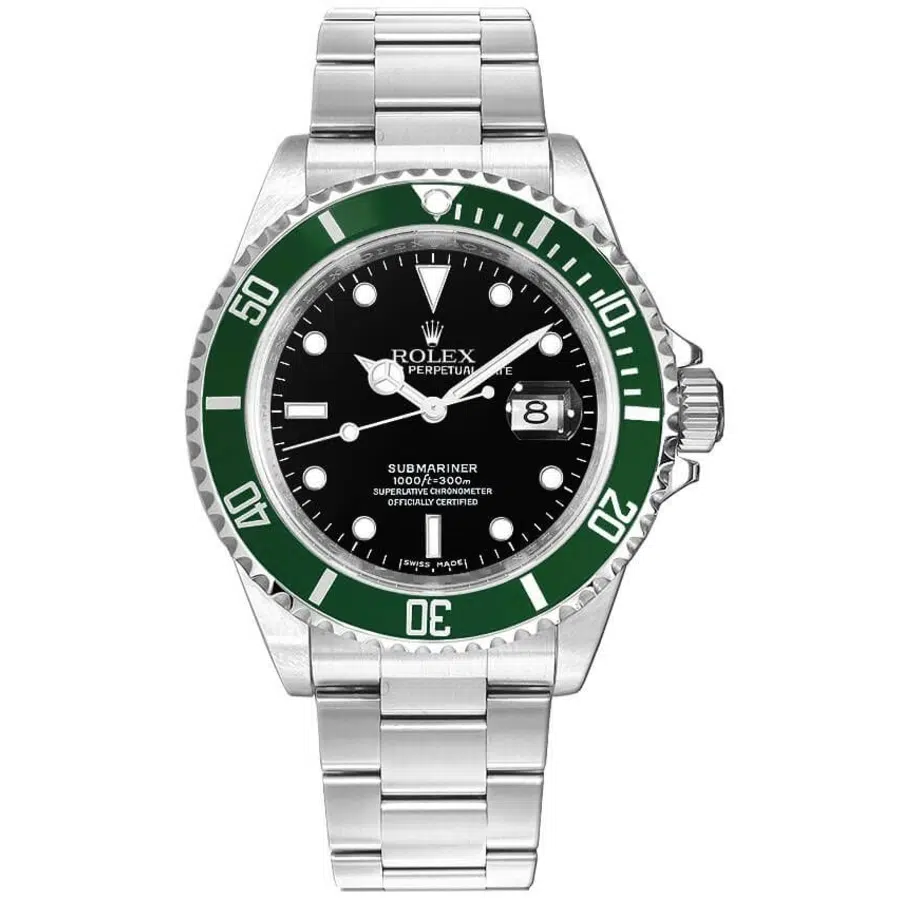 Rolex Submariner 40mm Oyster 16610LV Stainless Steel Watch Black Dial