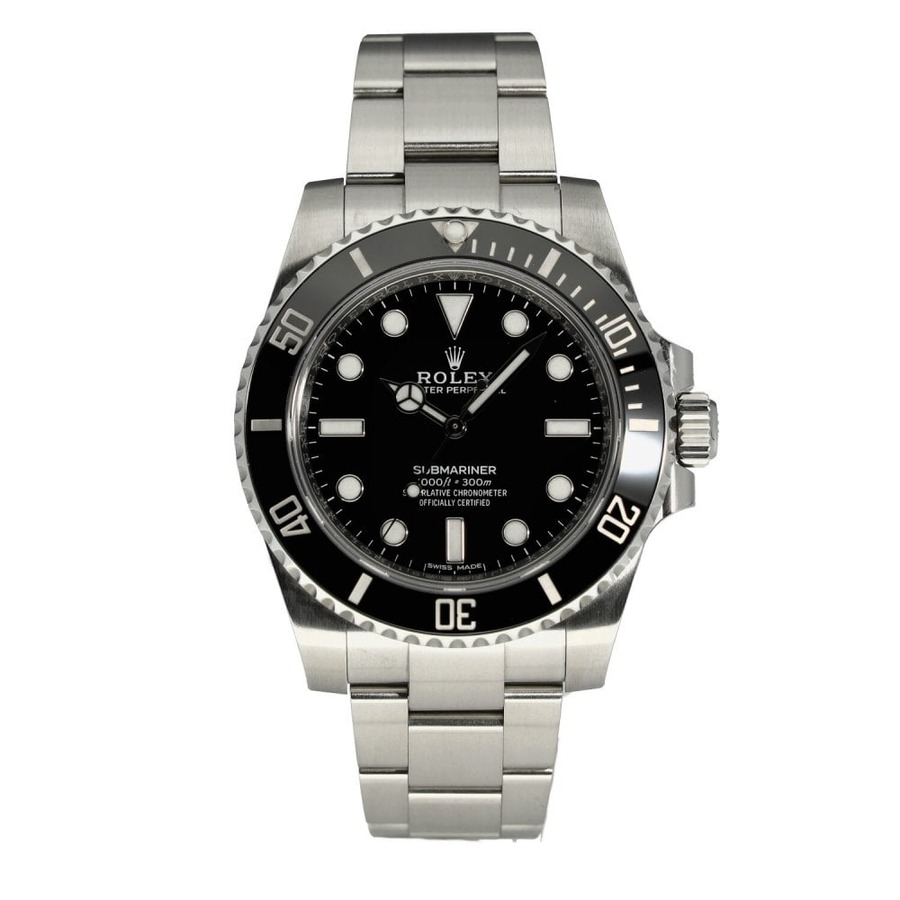 images Rolex Submariner 40mm Oyster 114060 Stainless Steel with Black Dial Watch 2018