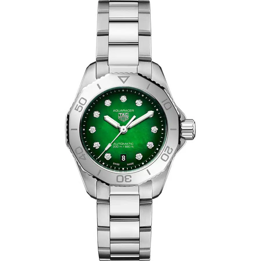 Tag Heuer Aquaracer Professional 200 WBP2415.BA0622 30mm Stainless Steel With Green Diamond Dial