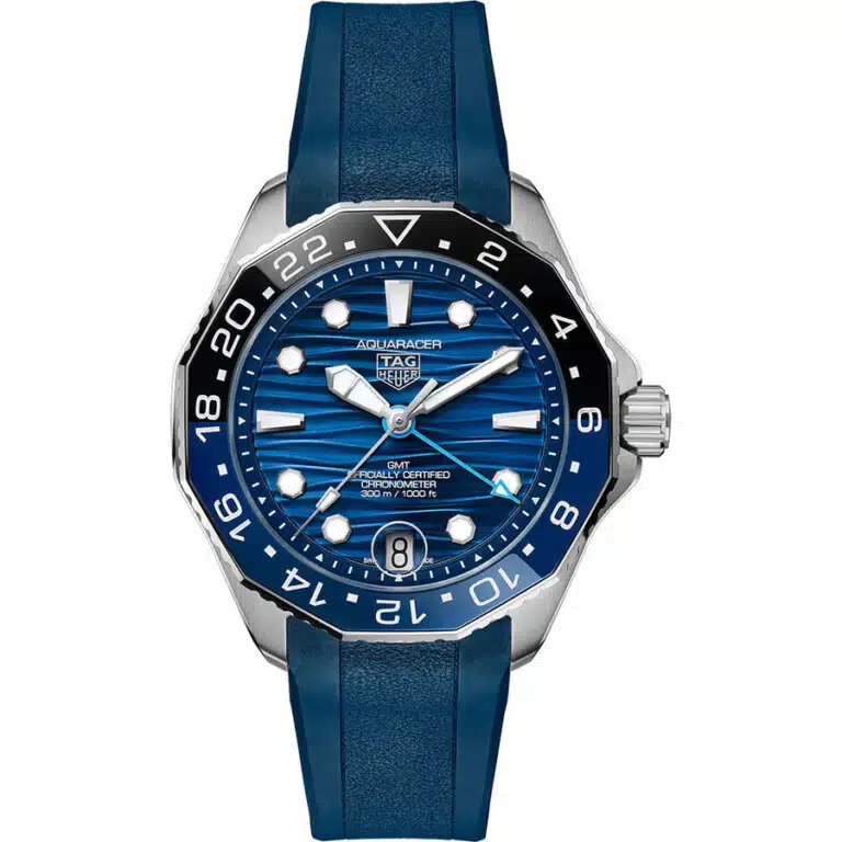 Tag Heuer Aquaracer Professional GMT 300 WBP5114.FT6259 42mm Stainless Steel With Blue Rubber Band Blue Dial