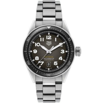 Tag Heuer Automatic Autavia WBE5114.EB0173 Steel Case 42mm Black Dial Steel Bracelet Watch 2024