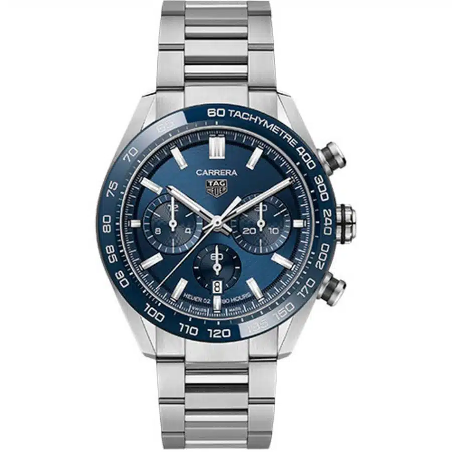 Tag Heuer Automatic Chronograph Carrera CBN2A1A.BA0643 Steel Case Blue Dial 44mm