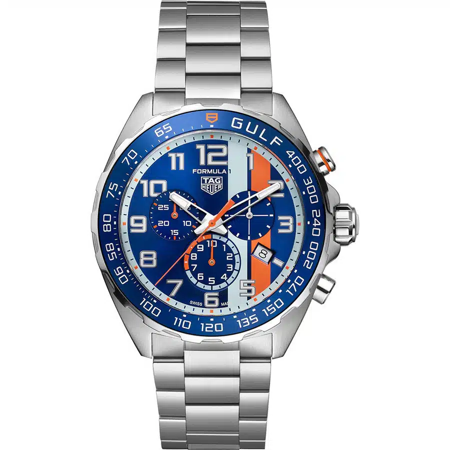 TAG Heuer Formula 1 CHRONOGRAPH X GULF CAZ101AT.BA0842 Steel 43mm Case Steel Bracelet