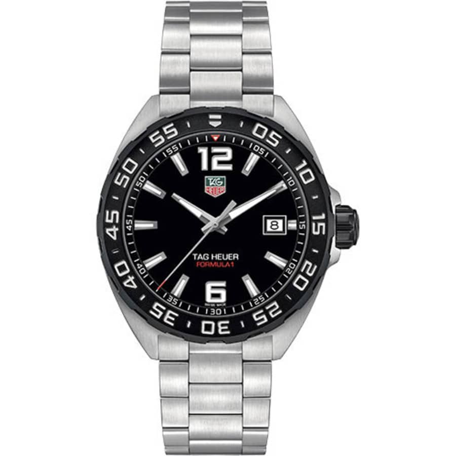Tag Heuer WAZ1110.BA0875 Formula 1 Men's Watch 41mm Quartz Black Dial Steel Bracelet