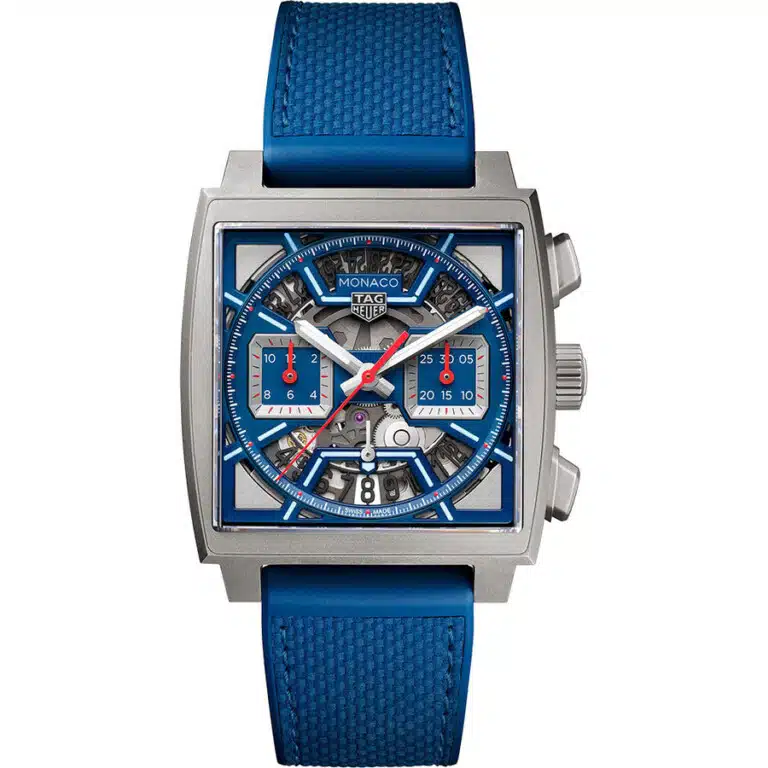 Tag Heuer Chronograph Monaco Automatic CBL2182.FT6235 Titanium Case Skeleton Blue Dial