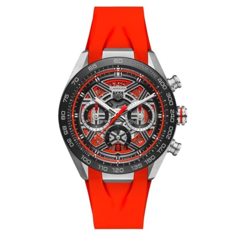 Tag Heuer Carrera Automatic CBU2082.FT6275 Extreme Sport Orange Rubber Strap Skeleton Dial