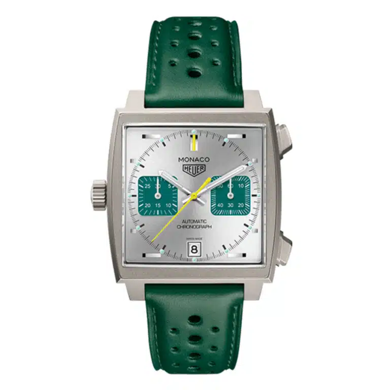 TAG Heuer Monaco Chronograph Racing Green CAW218E.FC6565 Silver Dia