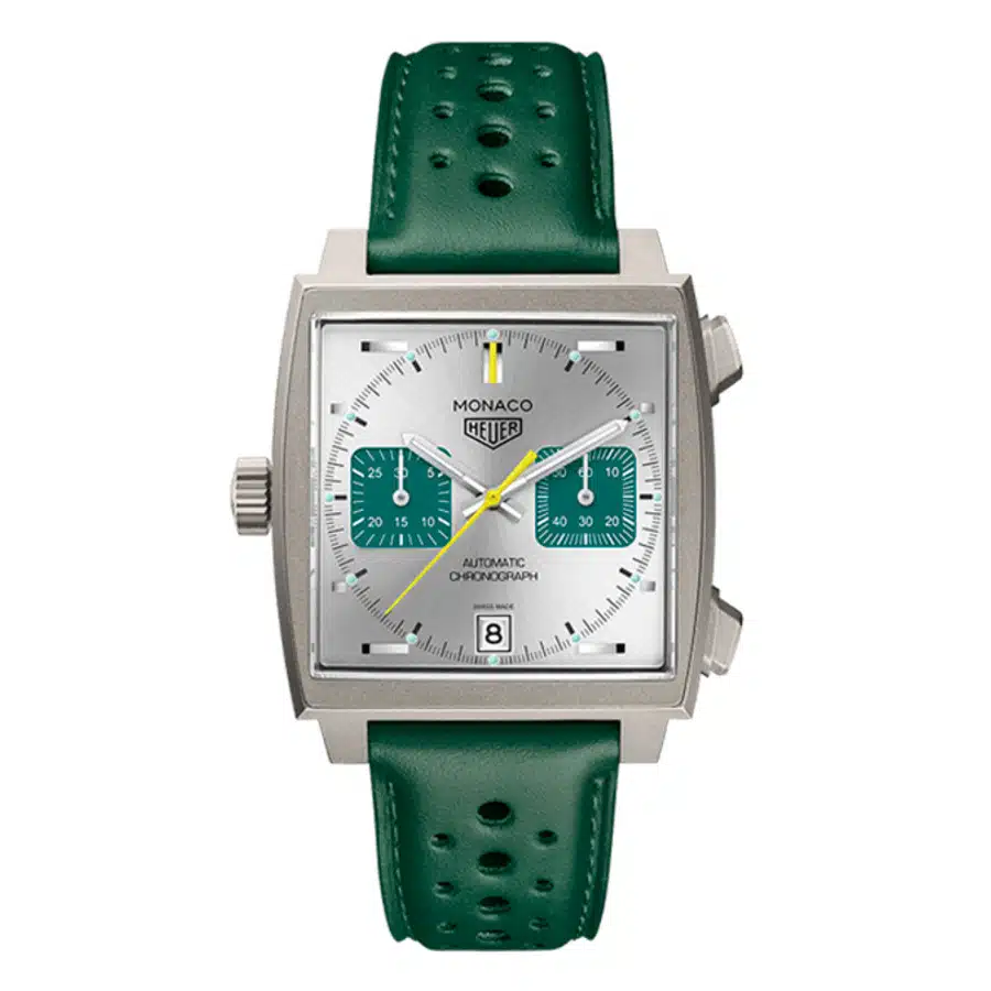 TAG Heuer Monaco Chronograph Racing Green CAW218E.FC6565 Silver Dia