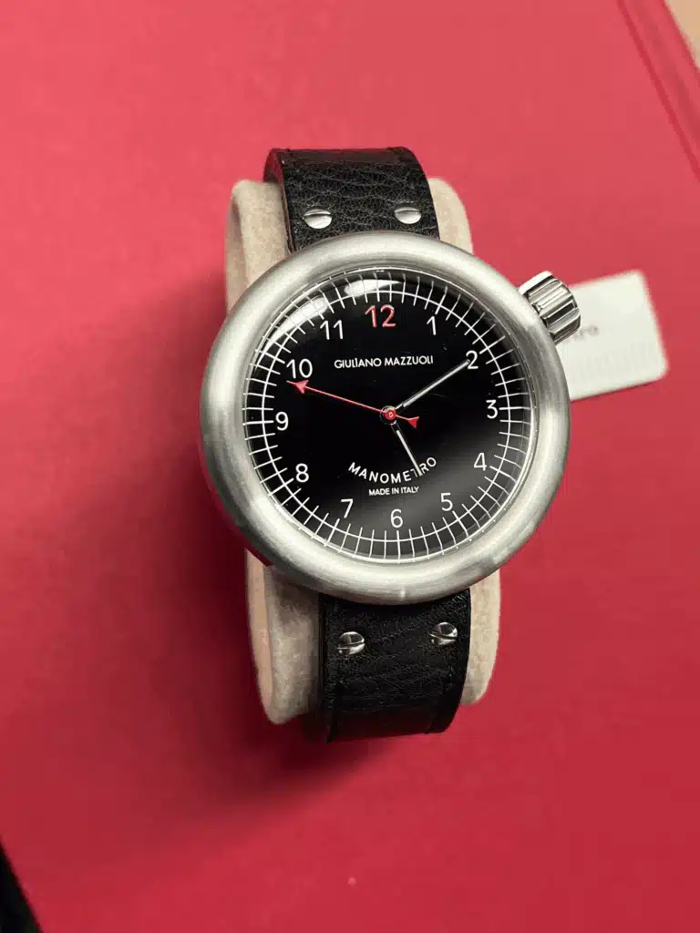 Giuliano Mazzuoli Manometro Black Dial Stainless Steel 45mm Swiss ETA Automatic