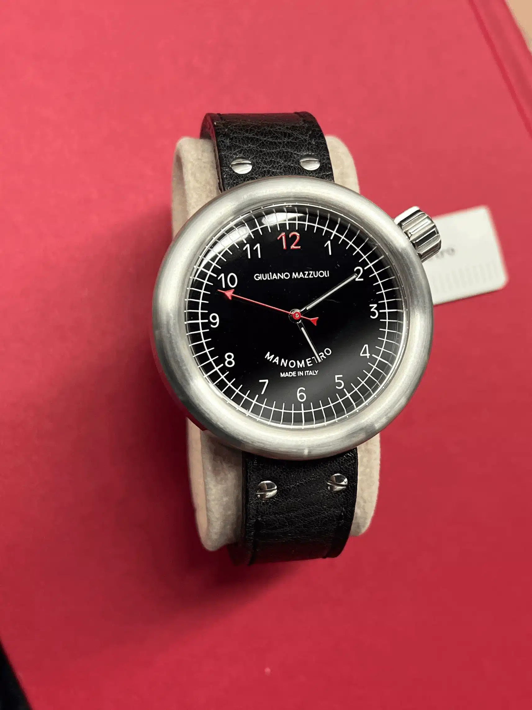 Giuliano Mazzuoli Manometro Black Dial Stainless Steel 45mm Swiss ETA Automatic