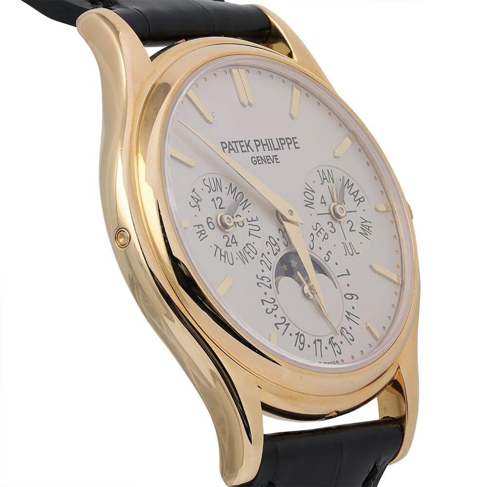 Patek Philippe Perpetual Calendar 5140j-001 Yellow Gold With Black Leather Watch